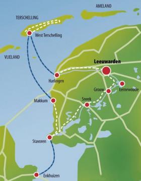 Boat & Bike in Friesland - map