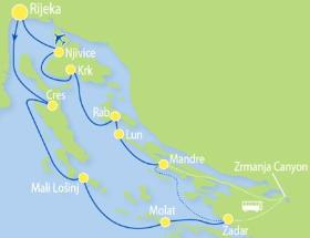 Active cruise in the upper Adriatic Sea - map
