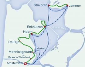 IJsselmeer with Clipper Elizabeth - map