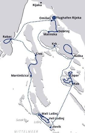 MTB-Tour Kvarner Bay - map
